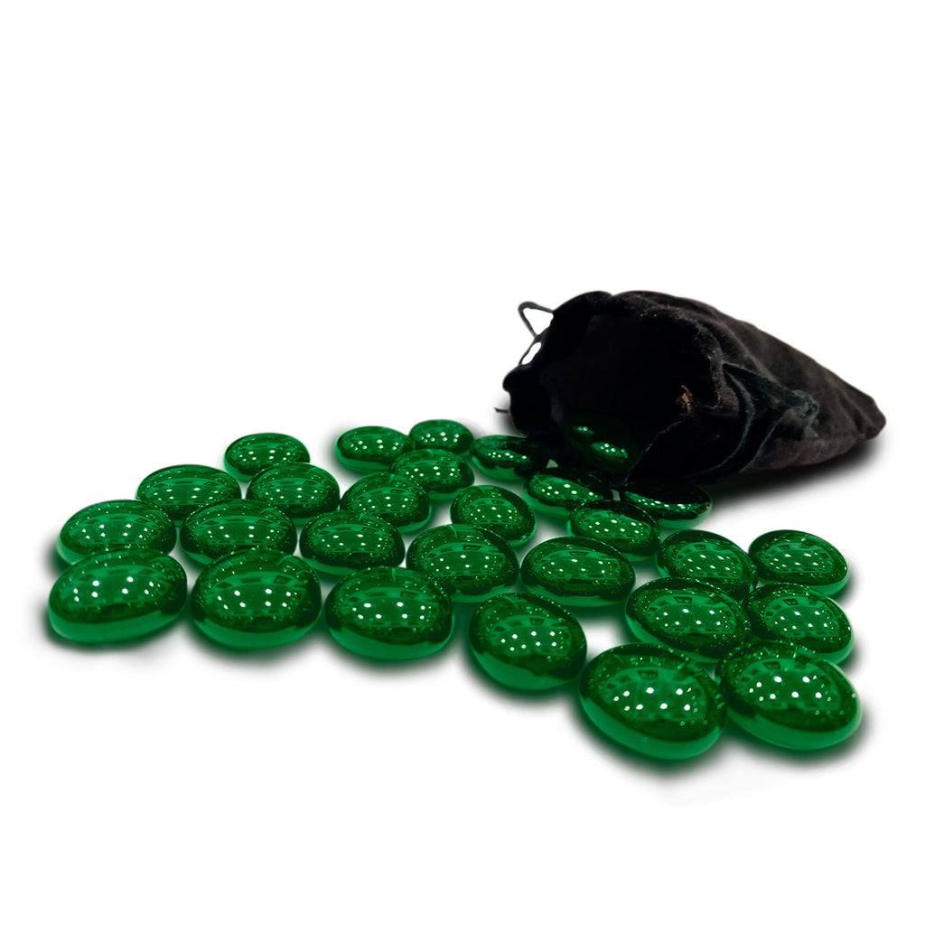 gemas de color verde montecassino para juego gema 35 piezas
